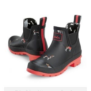 Joules dog puppy print rain boots 37 6